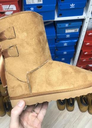 Женские ботинки ugg brown сапоги, угги зимние7 фото