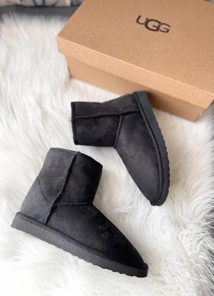 Женские ботинки ugg vegan black сапоги, угги зимние6 фото