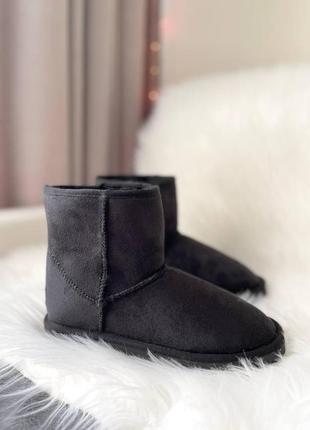 Женские ботинки ugg vegan black сапоги, угги зимние9 фото