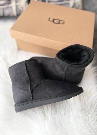 Женские ботинки ugg vegan black сапоги, угги зимние4 фото