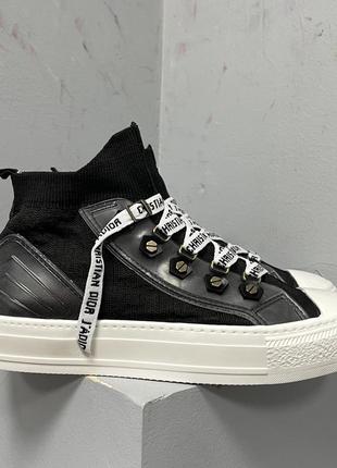 Женские кроссовки   dior b23 high walk’n black 36