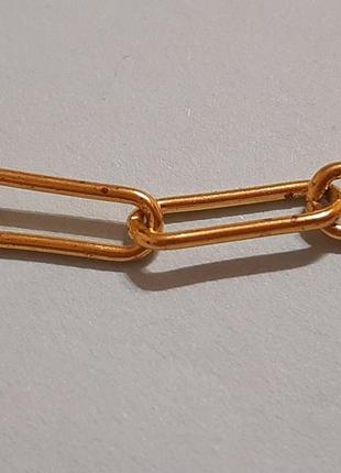Комбинированная цепь цепочка чокер с жемчугом и золотыми бусинами7 фото