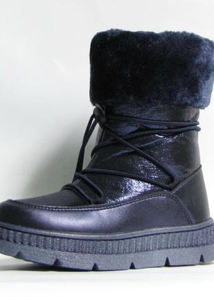 Дутики ботинки сапоги сноубутсы зимові черевики на овчине для девочки а-63 клиби clibee5 фото
