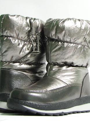 Дутики ботинки сапоги сноубутсы зимові черевики на овчине для девочки а-65 клиби clibee4 фото