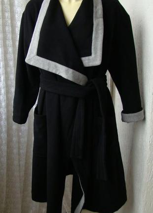 Пальто элегантное шерсть sisley р.48 №73033 фото