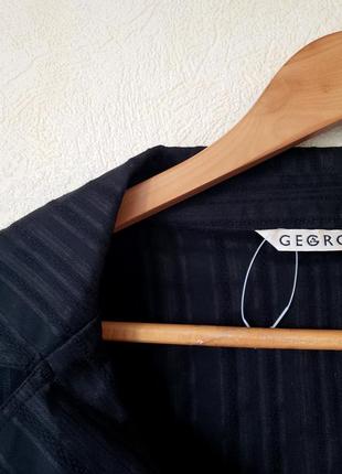 Новая черная стречевая базовая блуза george 18 uk