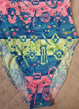 Шикарный стильный яркий сплошной купальник для тренировки5 фото