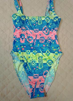 Шикарный стильный яркий сплошной купальник для тренировки2 фото