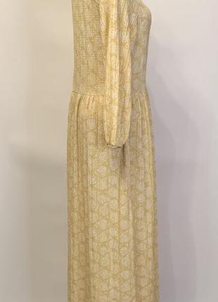 Длинное платье из жатой ткани5 фото