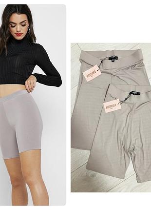 Нові жіночі шорти-велосипедки missguided з високою посадкою та широкою резинкою