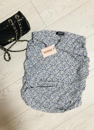Нова брендова жіноча спідниця   missguided в квітковий принт з рюшами2 фото