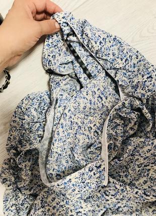 Нова брендова жіноча спідниця   missguided в квітковий принт з рюшами9 фото