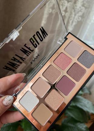 Палетка тіней для повік nyx professional makeup away we glow shadow palette4 фото