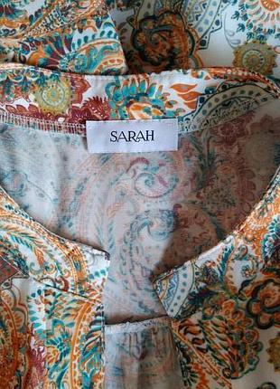 Штапельное ярусное платье бренд sarah8 фото