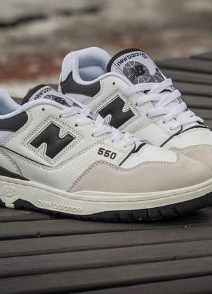 Мужские кроссовки new balance 550 white black 42-43-45