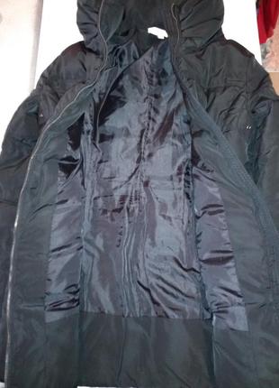 Супер чорне пальто зимове на сентапоне , без дефектів,тепле.7 фото