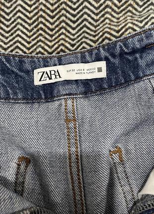 Zara новые джинсовые шорты mom бермуды с высокой посадкой7 фото