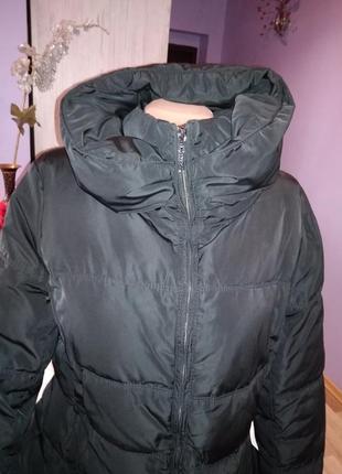 Супер чорне пальто зимове на сентапоне , без дефектів,тепле.9 фото