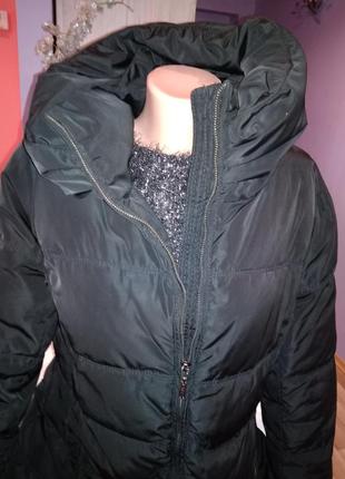 Супер чорне пальто зимове на сентапоне , без дефектів,тепле.10 фото
