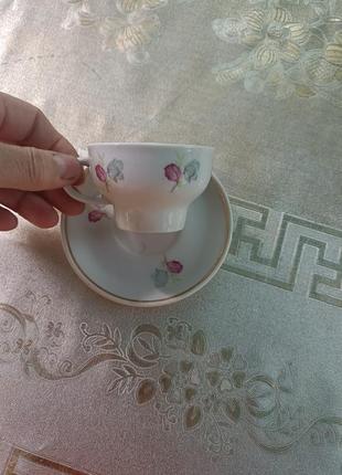 Чашка с блюдцем кофе1 фото
