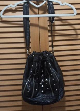 Женская винтажная сумочка мешок.2 фото