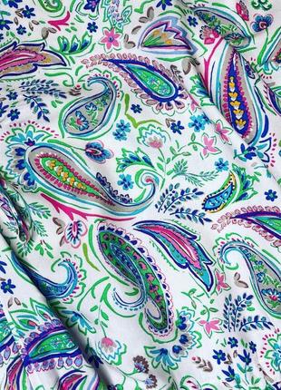Блуза молочная в разноцветный орнамент от george3 фото