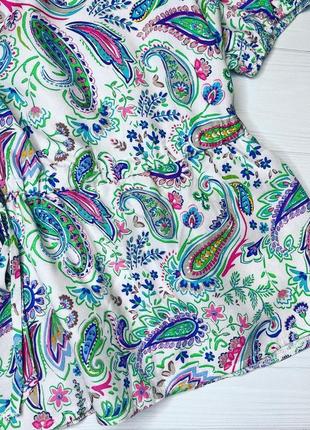 Блуза молочная в разноцветный орнамент от george5 фото