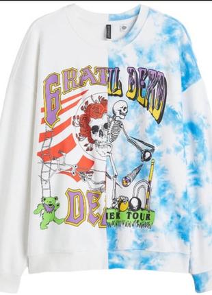 Новый свитшот оверсайз h&m новая толстовка принт greatful dead новая коллекция