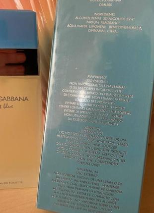 Туалетна вода dolce gabbana light blue лайт блу 100 мл3 фото