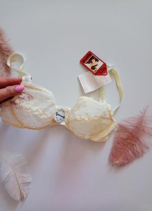 Молочный бюстгальтер бралет лифчик прозрачный gossard 65c 70b 70c