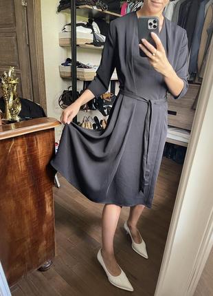 Стильна сукня плаття міді, з цікавими елементами7 фото