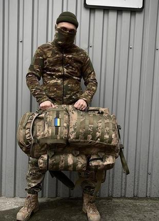 Тактичний військовий рюкзак field. колір: бежевий камуфляж5 фото