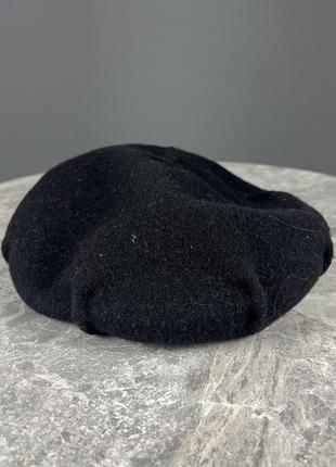 Берет шерстяной черный woolmark, качественный5 фото