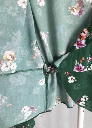 Стильна блуза у квітковий принт з воланами віскоза 💯7 фото