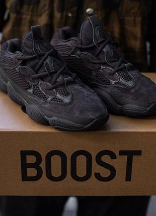 Женские кроссовки adidas yeezy boost 500 black 36-37-38-40-41