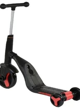 Самокат-велобег scooter 3в1 с педалями красный без упаковки2 фото