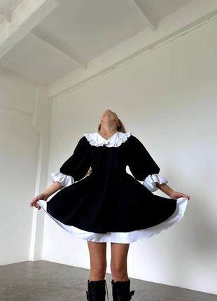 Стильное платье/платье baby doll/платье с белым воротничком яркого цвета на лето-женскую одежду6 фото