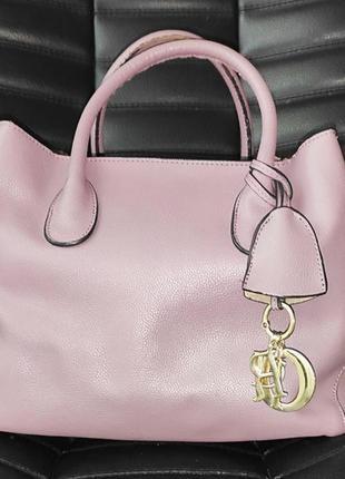 Шкіряна сумка dior у кольорі лаванда 4