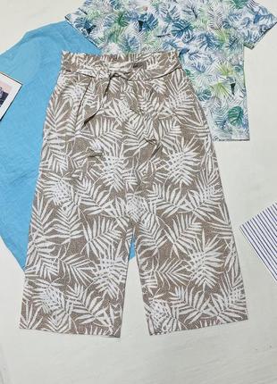 Легкие брюки-кюлоты из натуральной ткани бренд primark  👚 размер 12 / наш 46-48 💥2 фото