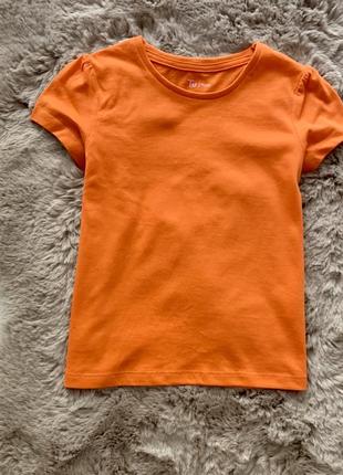 Базова помаранчева футболка на дівчинку від tu kids