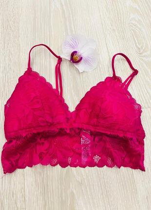 Топ кружевной з тонким поролоном xxs-xs primark