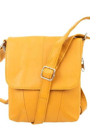 Женская кожаная сумка минилистоноша желтая tunona sk2470-33 фото