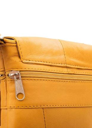 Женская кожаная сумка минилистоноша желтая tunona sk2470-39 фото