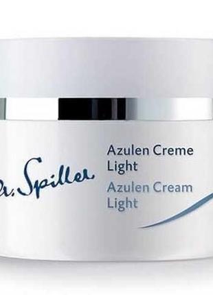 🤍легкий заспокійливий крем для чутливої шкіри з азуленом azulen cream light dr. spiller ❕розлив❕