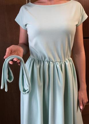Сукня м’ятного кольору6 фото