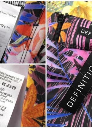 Новая брендовая юбка "definitions" с растительным принтом. размер uk10.5 фото