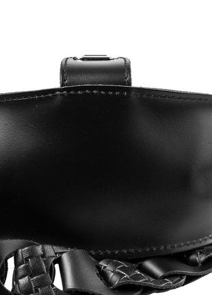 Женская кожаная сумка-клатч черная eterno an-063-black6 фото