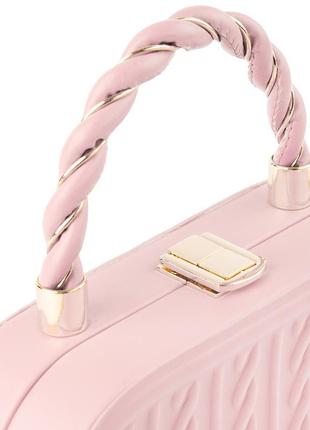 Сумка жіноча зі шкірозамінника рожева valiria fashion oda115-138 фото