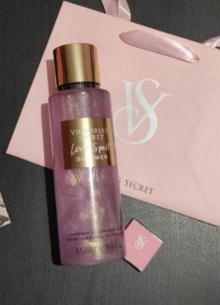 Парфумований міст спрей шимер love spell shimmer оригінал victoria's secret виктория сикрет вікторія сікрет2 фото