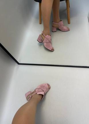 Эксклюзивные босоножки женские натуральная итальянская кожа и замша люкс на каблуке6 фото